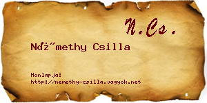 Némethy Csilla névjegykártya