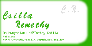 csilla nemethy business card